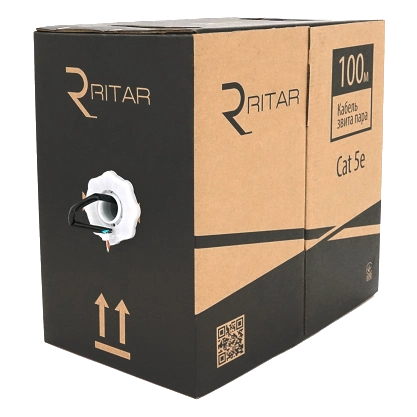 ritar зовнішній кнпе ftp cca (4*2*0.51) 4p 24 awg пе (100м) кабель