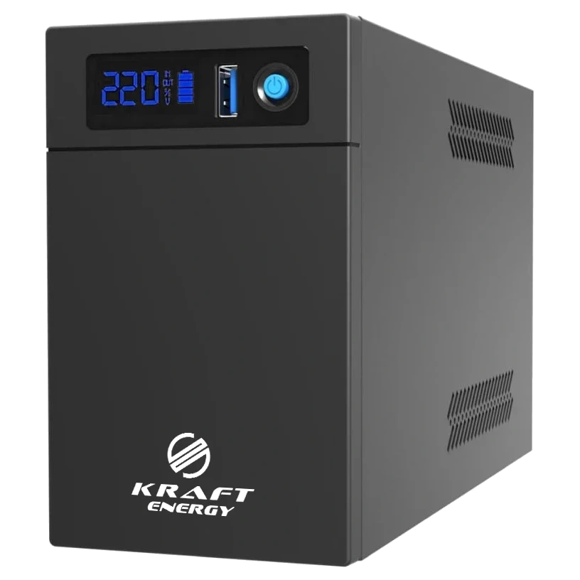 kraft krf-1200va/720w(led) lifepo4 ups джерело безперебійного живлення