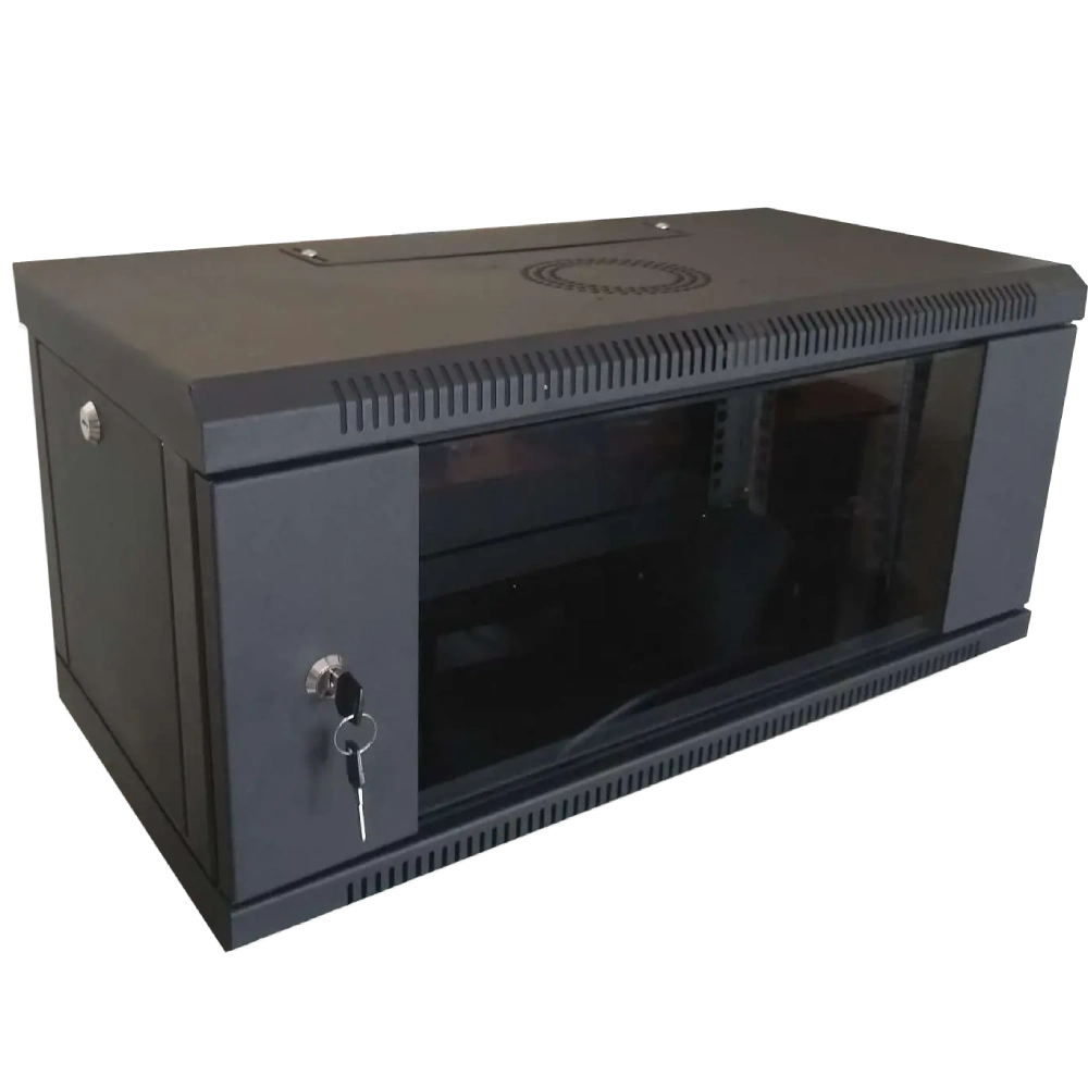 hypernet wmnc-350-4u-flat-black шафа коммутаційна настінна розбірна чорна