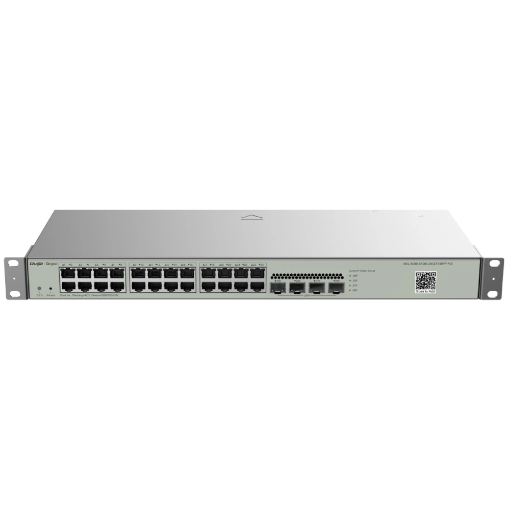 ruijie reyee rg-nbs3100-24gt4sfp-v2 l2 комутатор 24 порти керований
