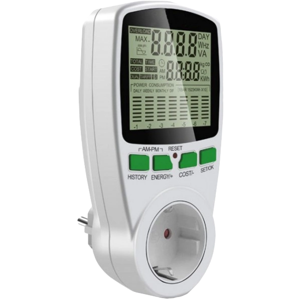 intertek power meter cat 2 (pp-3460) двотарифний ватметр