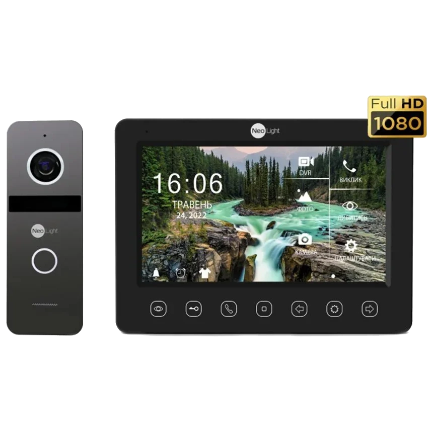 neolight neokit fhd pro b/graphite (kappa + hd + solo fhd) комплект відеодомофону