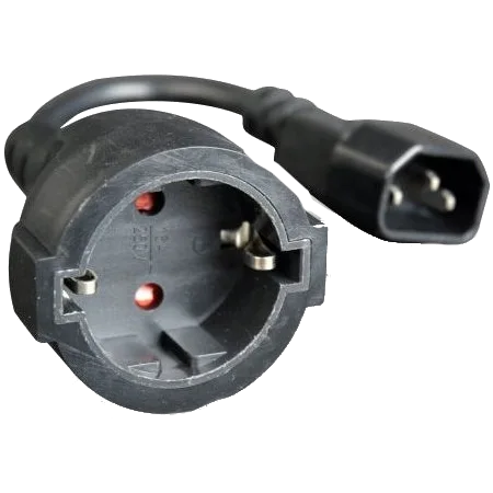 c14 - schuko 15 см 3*0.75 мм кабель перехідник