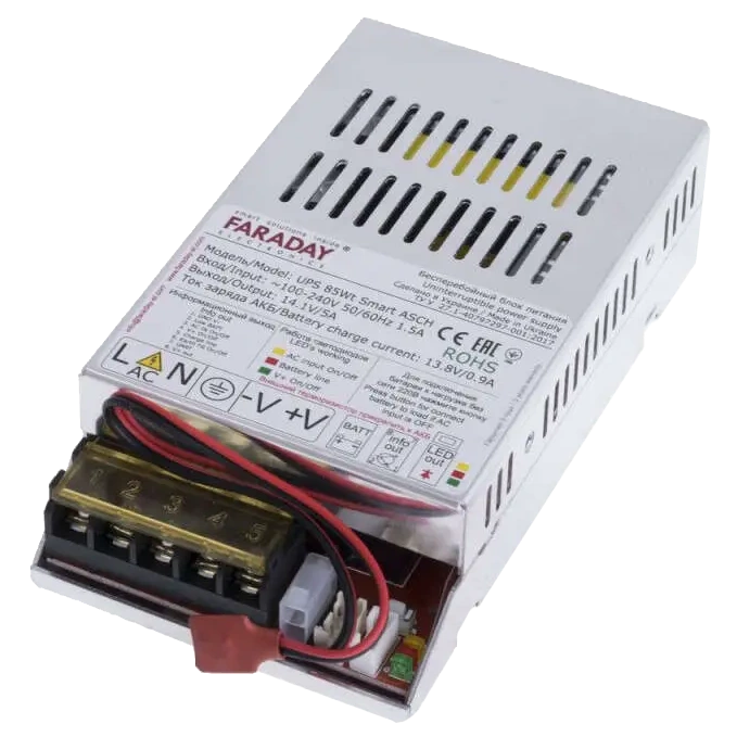 faraday electronics 85w ups smart asch alu безперебійний блок живлення 12-18 а●год