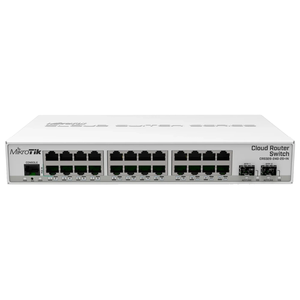 mikrotik 326-24g-2s+in (crs326-24g-2s+in) комутатор 24 порти керований