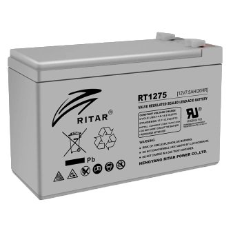 ritar rt1275 7.5а•г 12в свинцево-кислотна акумуляторна батарея