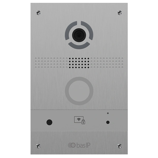 bas-ip av-08fb silver ip панель виклику з розпізнаванням облич і зчитувачем ukey