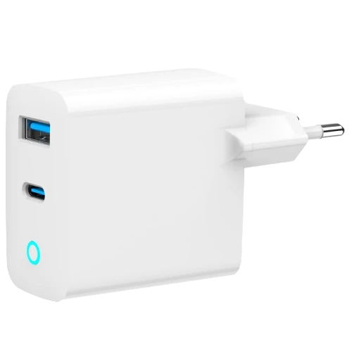 gembird ta-uc-pdqc65l-w-01 (usb type a + usb type c) мережевий зарядний пристрій