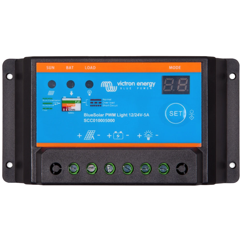 victron energy bluesolar pwm-light charge controller 12/24-5 контролер заряду