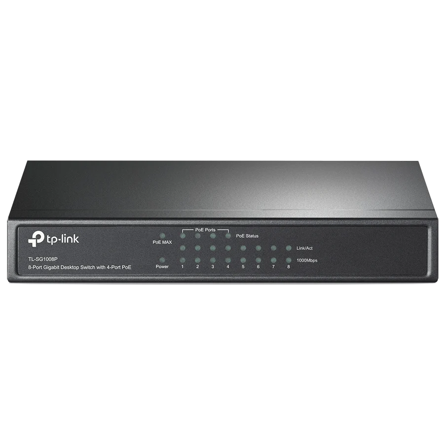 tp-link tl-sg1008p 8xge (4xpoe) 65.2вт комутатор 8 портів некерований