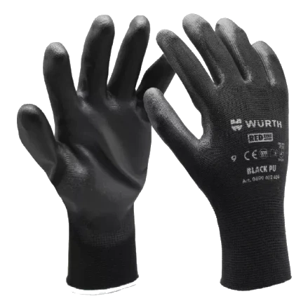 wurth black pu р.9 рукавиці монтажні