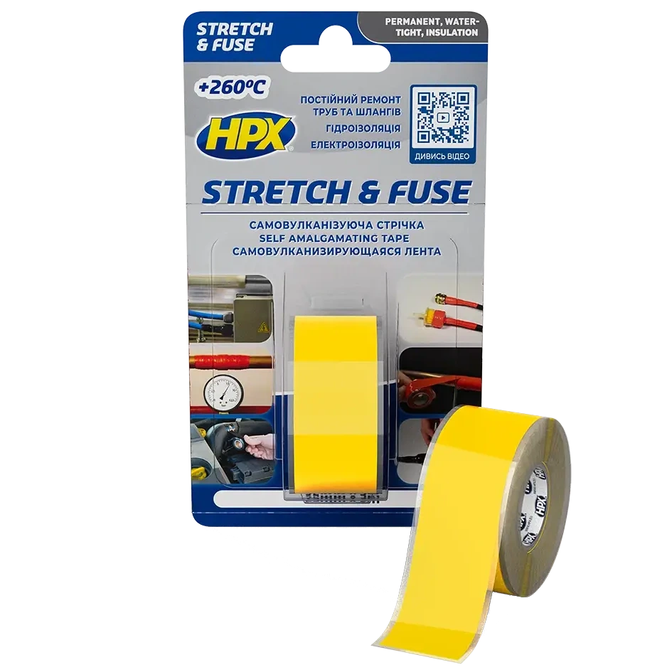 hpx sg2503 stretch&fuse 25мм х 3м стрічка силіконова вулканізуюча