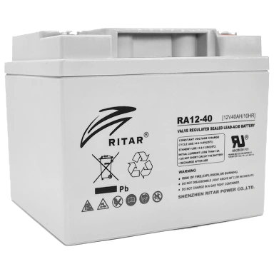 agm ritar ra12-40 12v 40ah аккумуляторная батарея