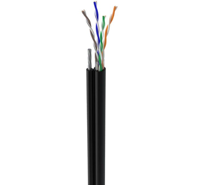 ritar кнпт utp (4*2*0.5) 4p 24 awg (cca) пвх+пэ трос 1мм кабель