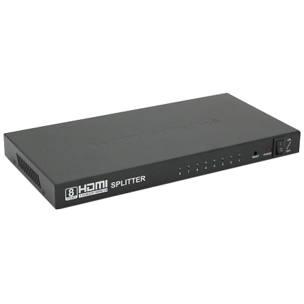1=>8 порти 4k, 2k, 3d, 1080р dc5v/2a активний сплітер