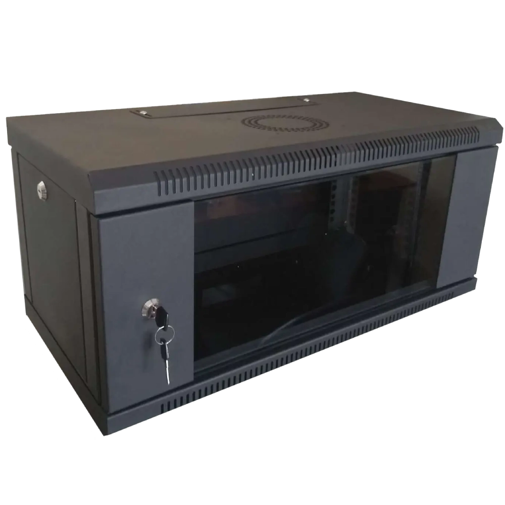 hypernet wmnc-35-6u-flat-black 6u 600x350 чорна шафа коммутаційна