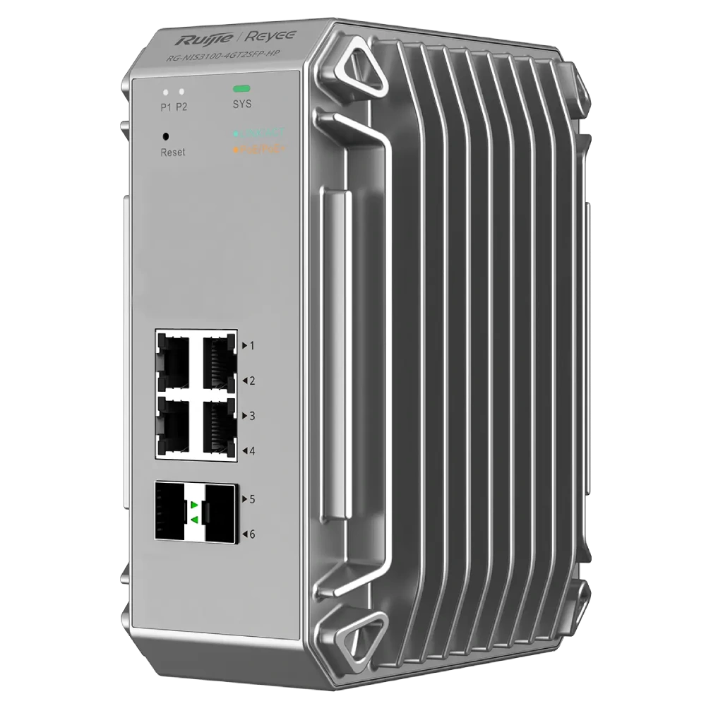 ruijie rg-nis3100-4gt2sfp-hp ip40 комутатор 6 портів керований