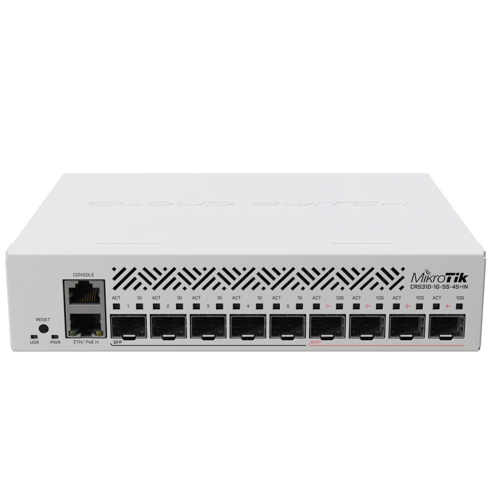 mikrotik crs310-1g-5s-4s+in 10g sfp+ комутатор 9 портів керований