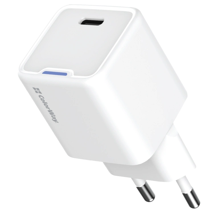 colorway gan mini 25w pd port pps usb-c зарядний пристрій