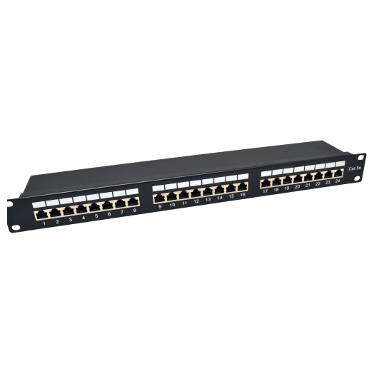 19″ 24xrj-45 ftp кат. 5e патч-панель