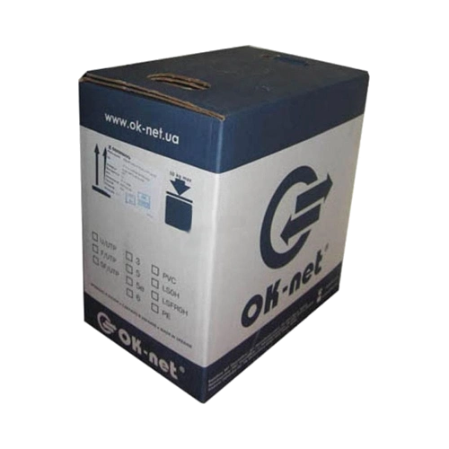кабель ok-net (utp мідь патчкордовий) кгпв-вп (100) 4*2*0,48 (u/utp-cat.5e-sl patch awg26, бухта 305