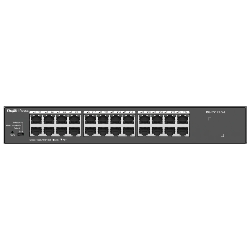 ruijie reyee rg-es124g-l комутатор 24 порти некерований