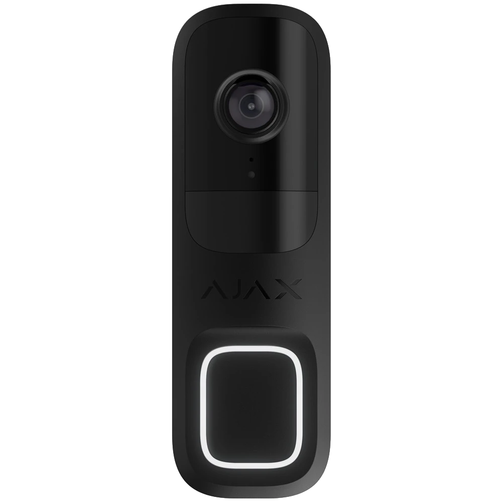 ajax doorbell black ral 9005 відеодзвінок