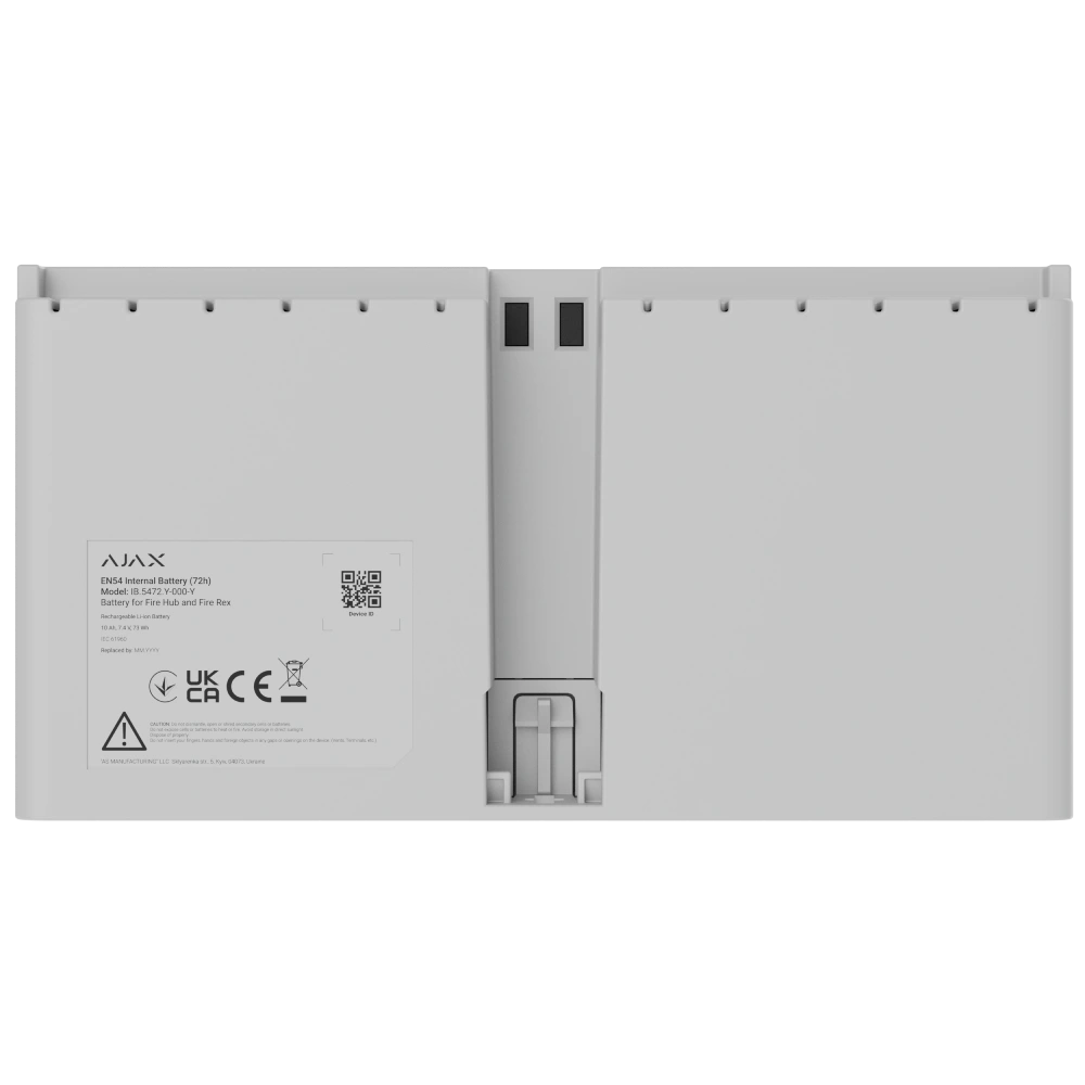ajax en54 internal battery (72h) white для fire hub і fire rex акумулятор