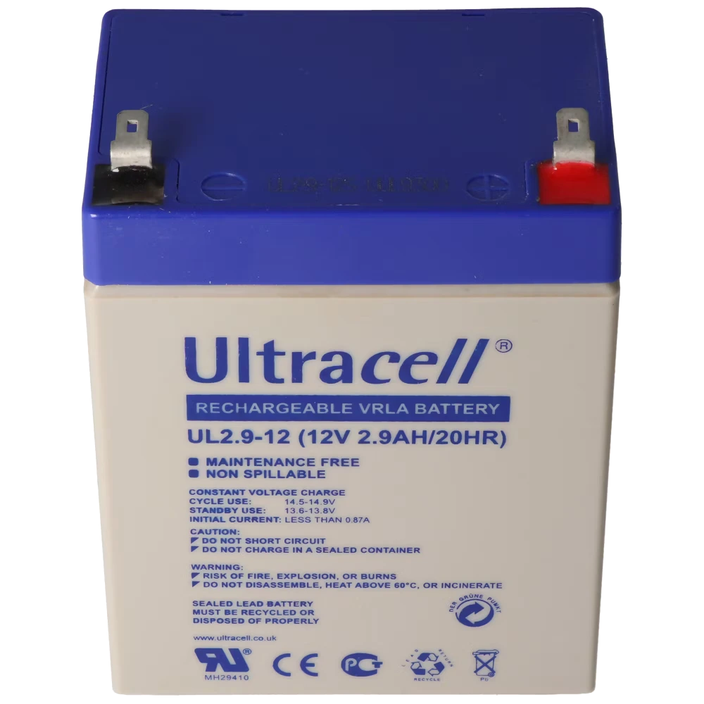 ultracell ul2.9-12 agm 12v 2,9ah акумуляторна батарея
