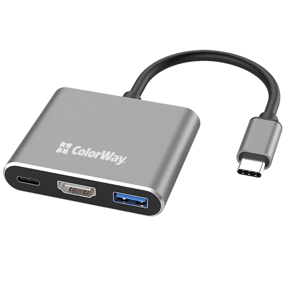 сolorway cw-hub08 100w/usb3.0/hdmi 4к usb хаб (док-станція)