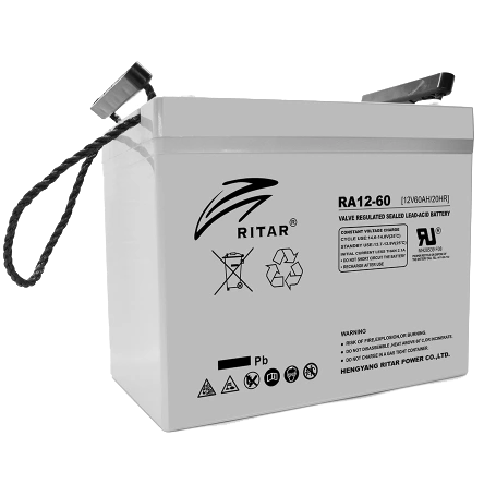 ritar ra12-60 60a•г 12в свинцево-кислотна акумуляторна батарея