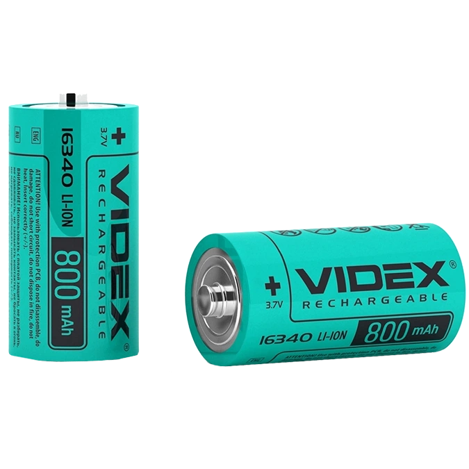 videx li-ion 16340 800mah аккумулятор