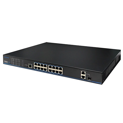 utp3218ts-psb 16 портів 10/100 мбіт/с poe+ 2 порти gigabit rj-45 (1 порт комбінований sfp)