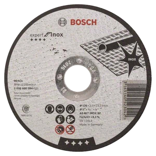 bosch 125 x 1 мм (2608600549) відрізний круг для нержавіючої сталі
