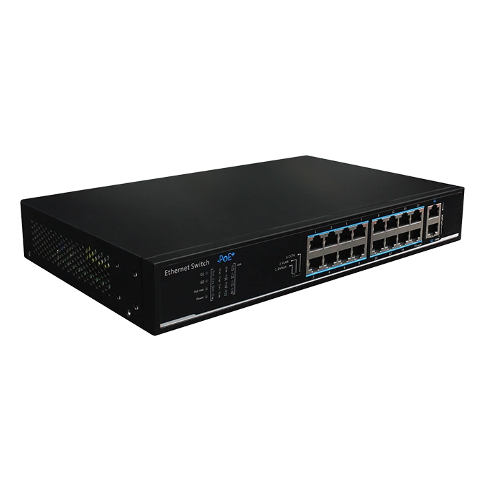 utp1218-psb150 16-портовий 100m poe+ 2 порта 1000m rj45