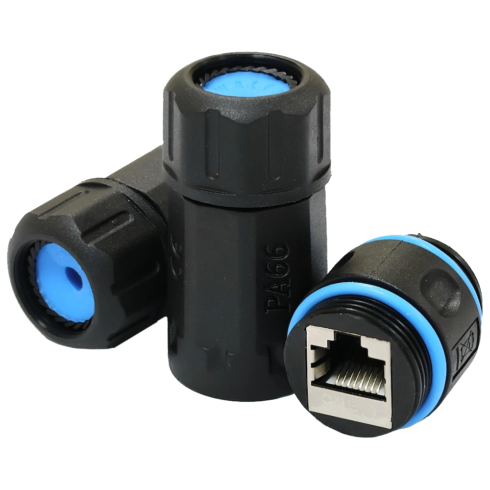 lw ip68 rj45-rj45 stp кат.6 водонепроникний з'єднувач