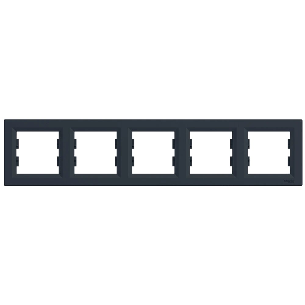 schneider electric asfora eph5800571 рамка п'ятимісна горизонтальна, антрацит