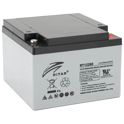 ritar rt12260 26a•г 12в свинцево-кислотна акумуляторна батарея