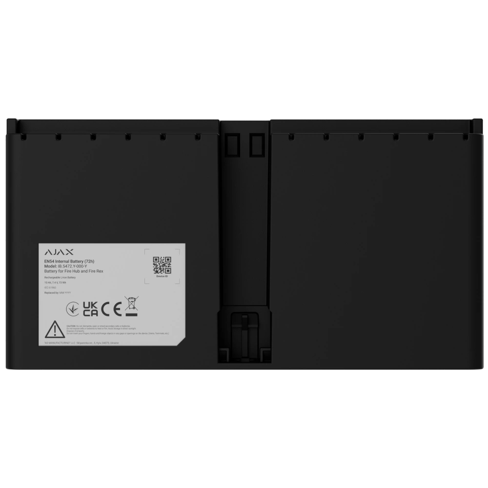 ajax en54 internal battery (72h) black для fire hub і fire rex акумулятор