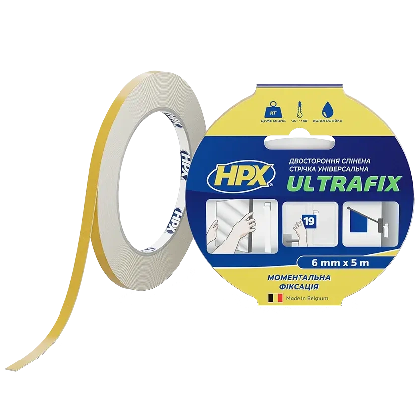hpx dsu0605 ultrafix 6мм х 5м стрічка двохстороння