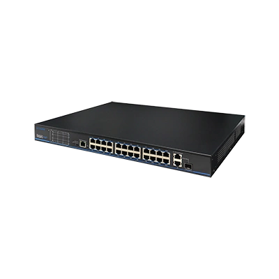 utp3226ts-psb 24 порти 10/100 мбіт/с poe+ 2 порти gigabit rj-45 (1 порт комбінований sfp)