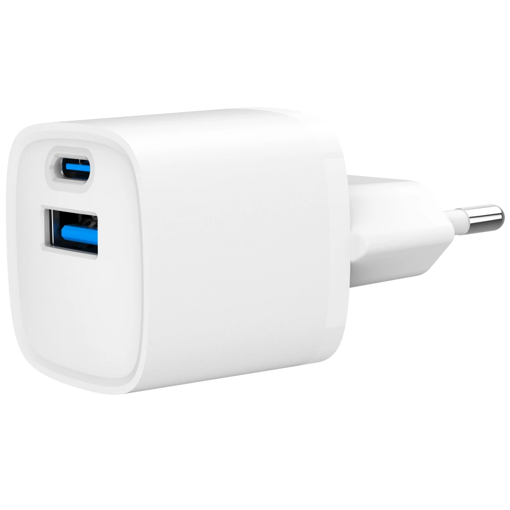 gembird ta-uc-pdqc20-w-01 (usb type a + usb type c) мережевий зарядний пристрій