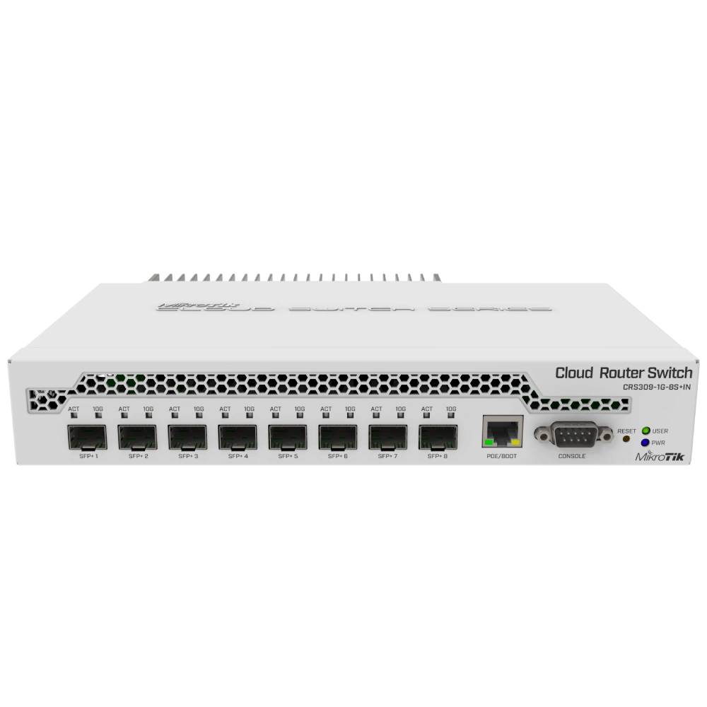 mikrotik crs309-1g-8s+in 10g sfp+ комутатор 8 портів керований