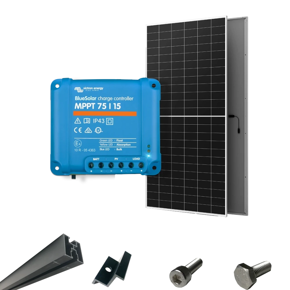 victron energy bluesolar mppt 75/15 + aiko g645-mch72dw система автономного живлення однофазна