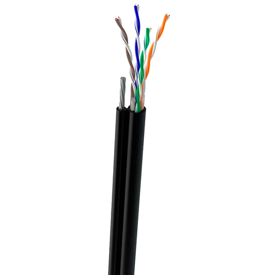ok-net utp 4*2*0,49+ кппт-впбухта 305 м кабель вуличний з тросом 7*0,5мм cat 5e