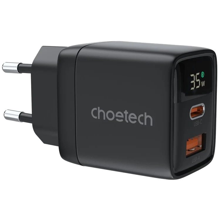 choetech pd6052 black pd35w gan a+c адаптер