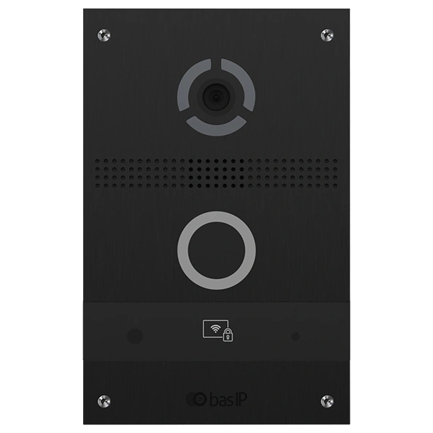 bas-ip av-08fb black ip панель виклику з розпізнаванням облич і зчитувачем ukey