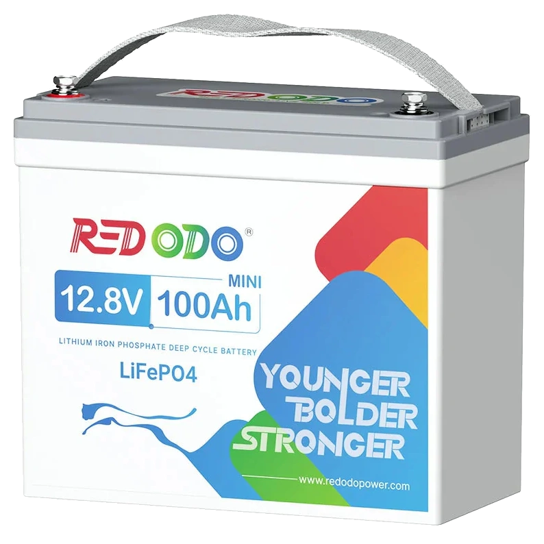 redodo 12.8v 100ah mini 1280вт•г lifepo4 літієва акумуляторна батарея