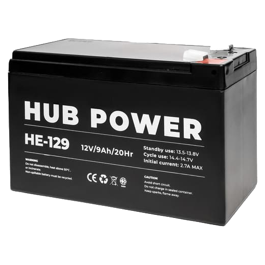 hub power he-129 12v 9ah акумуляторна батарея