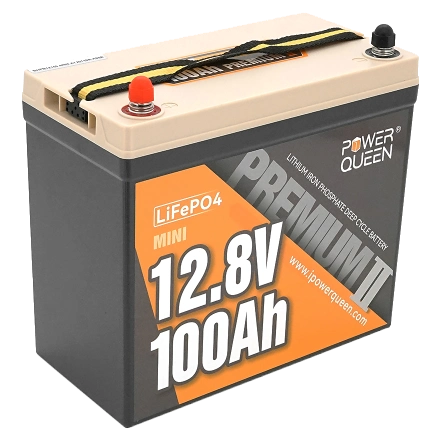 power queen lifepo4 12.8в 100а•г mini 1280вт•г аккумуляторна батарея